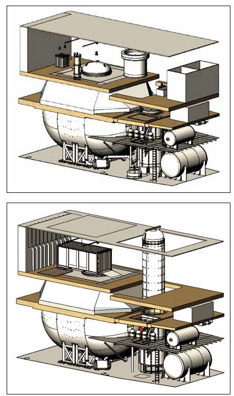 computer generated models of a decommissioned nuclear reactor